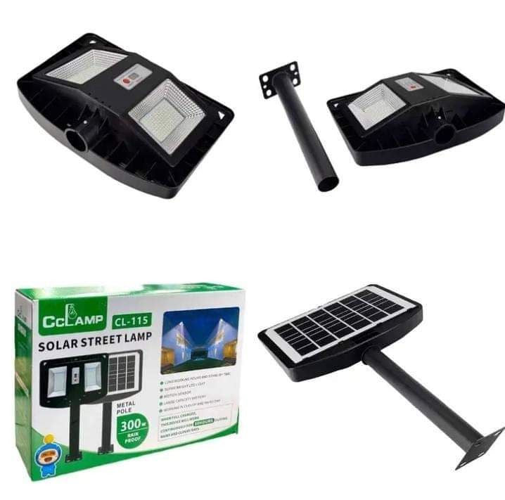 Lampara Doble Con Panel Solar 300w